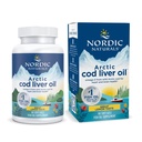 Nordic Naturals Arctic Cod Liver Oil, Citroen - 90 Zachte Gels - 750 mg Totaal Omega-3s met EPA & DHA - Hart en hersenen Gezondheid, Gezonde Immuniteit, Algehele Wellness - Non-GMO - 30 Servers