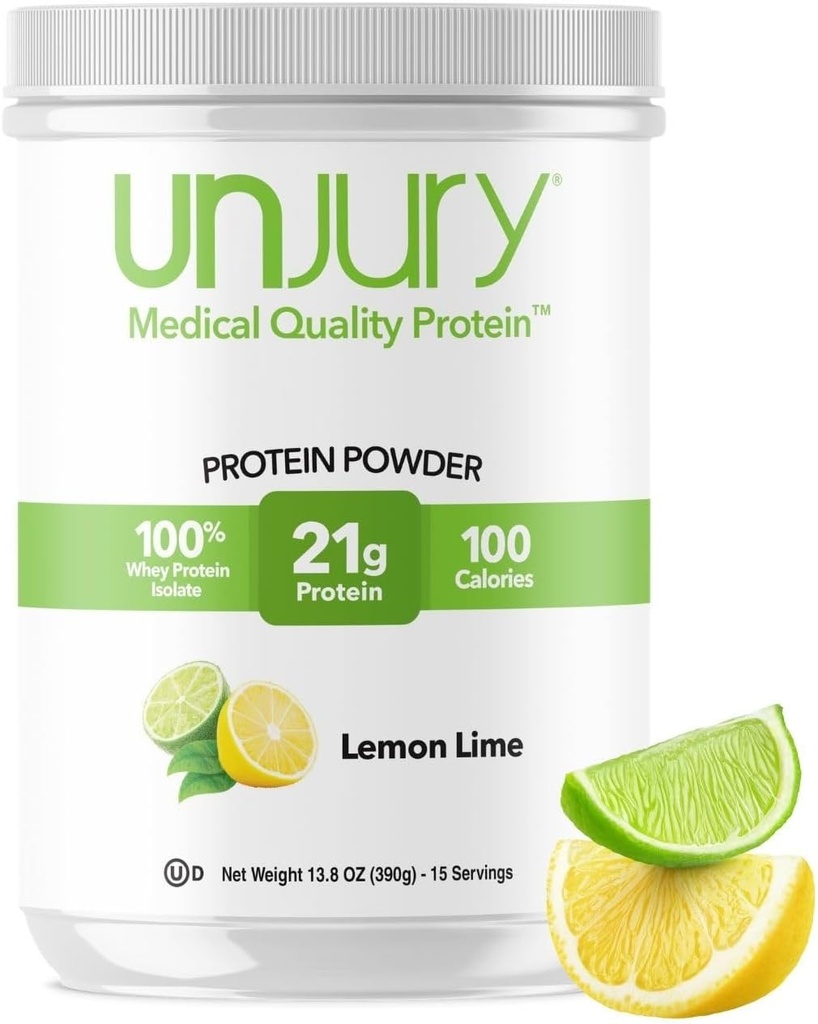 Poudre de protéines de lactosérum Unjury Lime de citron 21g Poudre de protéines de lactosérum 100 % Isolée de lactosérum et de faible teneur en glucides