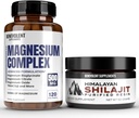 Magnesium Complex met 5 beste vormen & Himalaya Shilajit Resin - 4 maanden levering van 500mg Magnesium Glycinate, Oxide, Taurate, Chelate, Magnesium Citrate - 85+ Trace Minerals for Energy