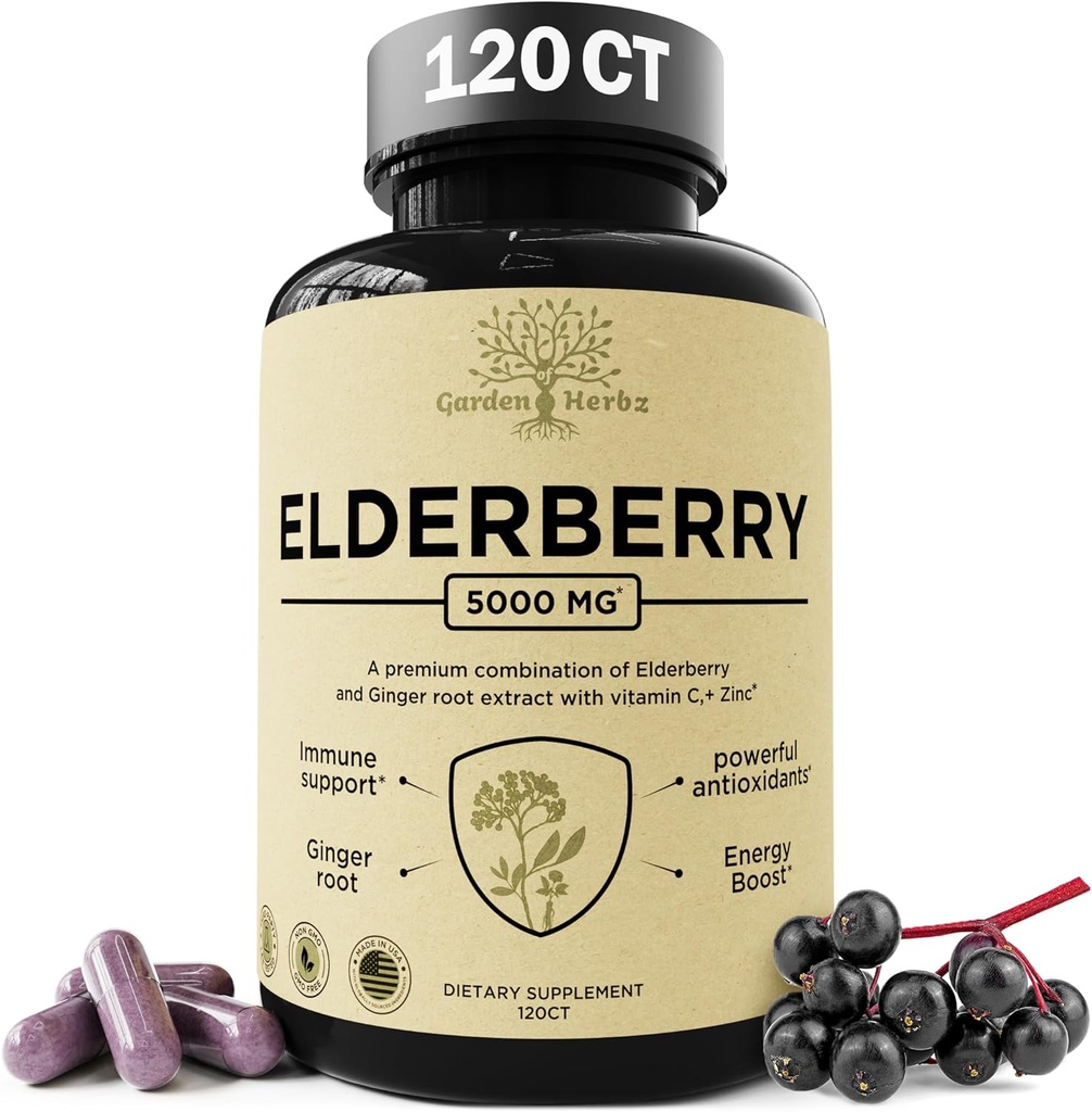 Vlierbes met vitamine C, zink, & gember 