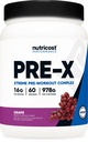 Nutricost Pre-X Xtreme Pre-Workout Complex poeder, druiven, 60 porties, vegetarisch, niet-GMO en glutenvrij