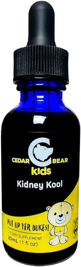 Cedar Bear nierkool voor kinderen - vloeibare kruidensupplement dat kalmeert, en ondersteunt urinestelsel 1 fl oz / 30 ml
