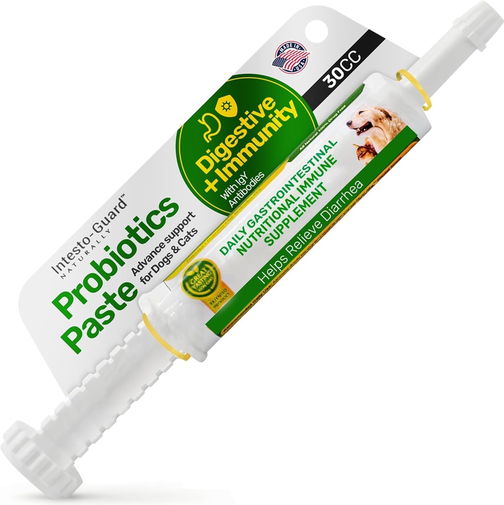 Probiotica Plakken voor honden Prebiotic voor honden, Gut Support, & Immune Boost, Alle Natuurlijke met 1 miljard per ML Inclusief (MOS)+ Beta Gluconen + D-Mannose, Geen dierlijke bijproducten - 30ML enkele buis