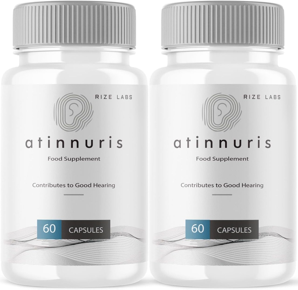 (2 Pack) Atinnuris Capsules, Atinnuris Dietary Supplement, Atinnuris pour aider Soothe Ear Nerves, Atinnuris pour soutenir l'ouïe saine, Atinnuris Advanced Formula Pills, Atinnuris Reviews (120 Capsules)