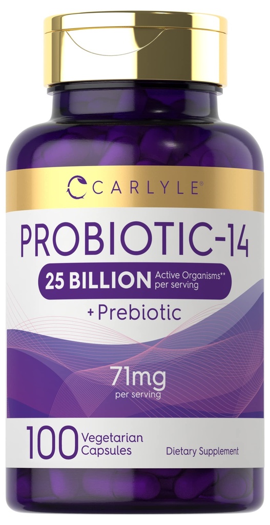 Carlyle Probiotica voor mannen en vrouwen 25 miljard CFU met Prebiotica 100 Capsules 