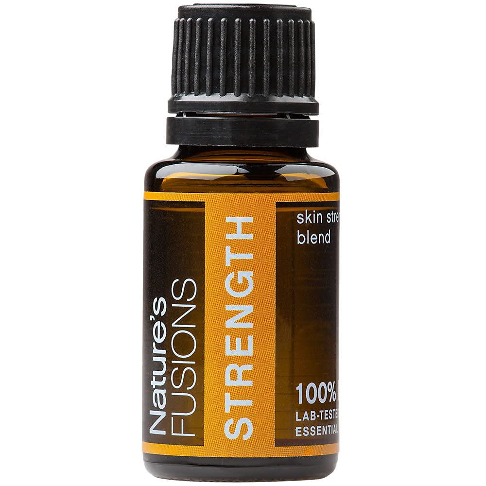 Nature's Fusions Strength, 100% Pure en Natuurlijke Essentiële Olie Blend voor Aromatherapie en Topisch Gebruik, .5 Fl Oz (verpakking van 1) (15 ml)
