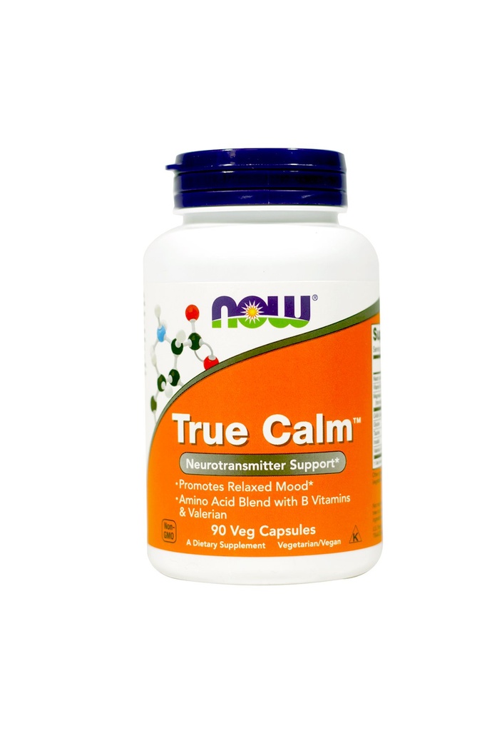 Maintenant Foods True Calm Amino Relaxer 90 Capsules de légumes 2 Pack