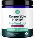 Ora Bio poudre de pré-entraînement pour les hommes et les femmes Berry Beet Flavor- Vegan certifié biologique, sans soja, sans lait, sans gluten- fournit une énergie sans jitter pour les femmes et les hommes, 20 portions