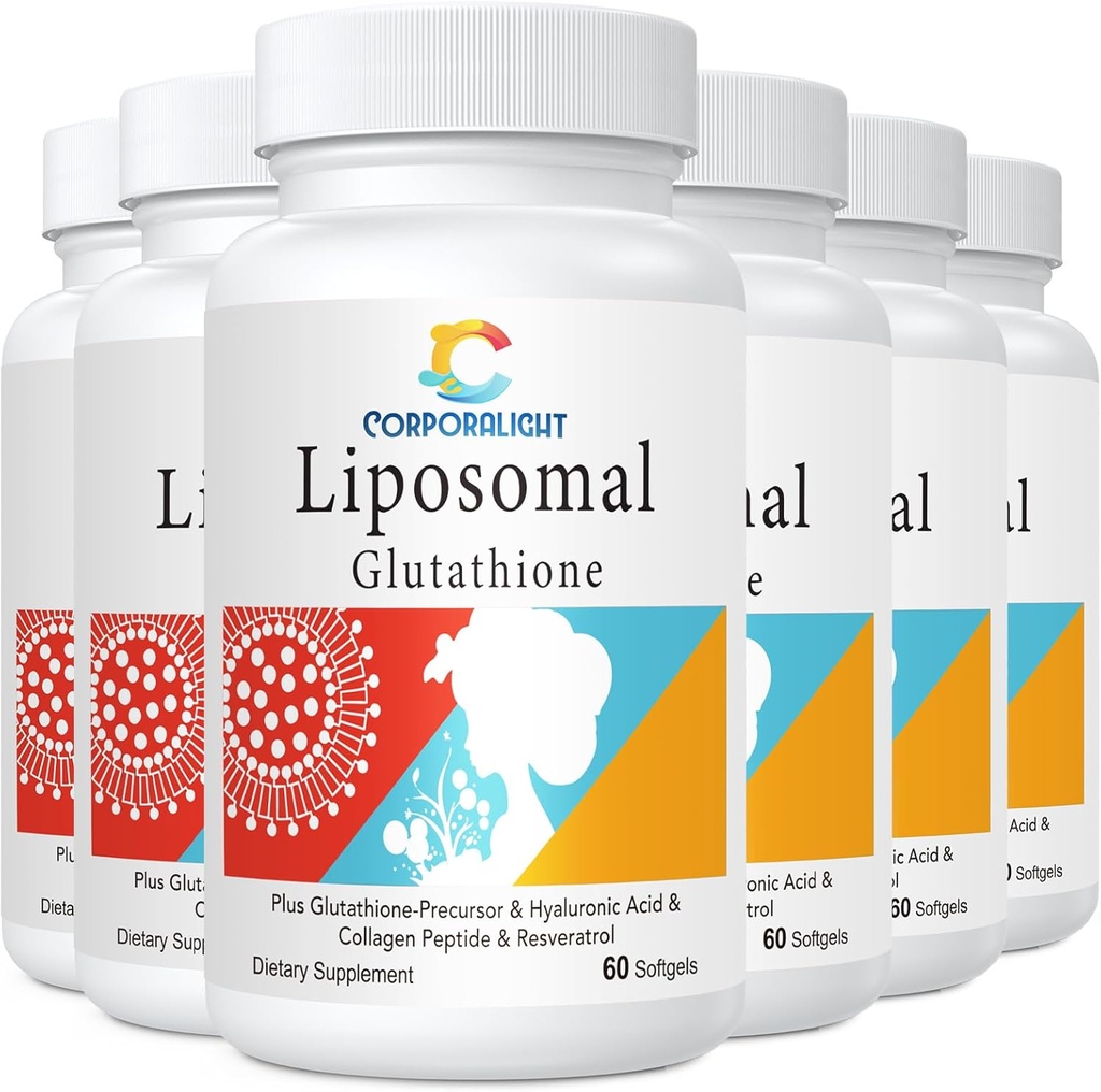 Liposomale Glutathion Softgels, Verbeterde Absorptie - Liposomale Levering, Actieve Vorm L-Glutathione, Cellulair, Immuunfunctie en Lever Detox, Rijk aan Antioxidant Formule, Glutenvrij, 360 Softgels