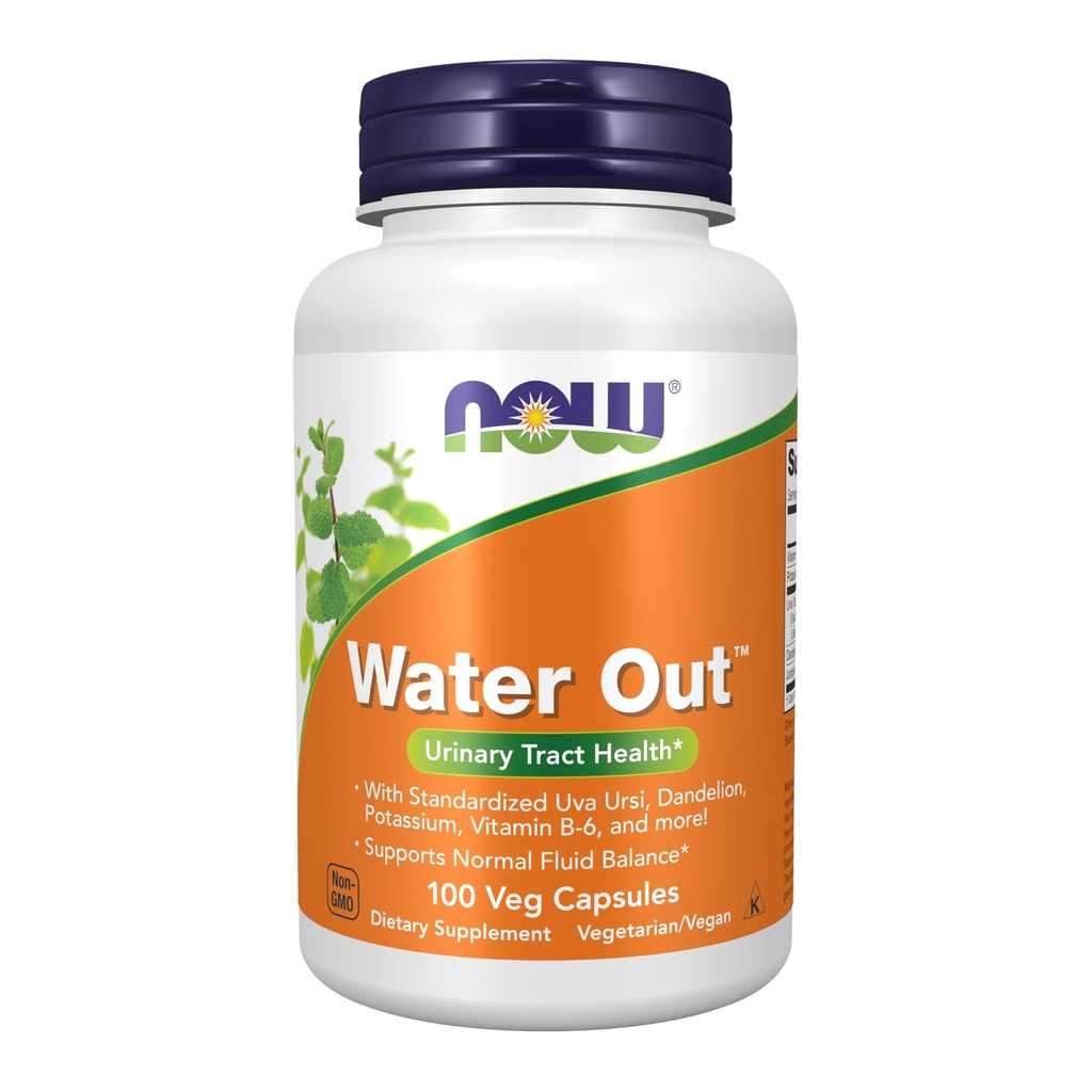 MAINTENANT compléments alimentaires, arrosez-vous avec Uva Ursi normalisé, Dandelion, Potassium et vitamine B-6, 100 capsules de légumes