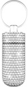 Pilule à bille Yuchew Conteneur Pilule Strass Pill Box Portable Waterproof Pocket Holder Bouteille de rangement avec porte-clés pour le voyage, l'extérieur, le camping (Argent)