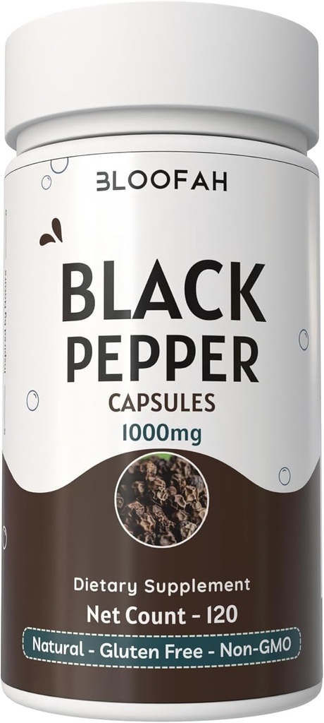 Black Pepper Capsules 1000mg Powder 