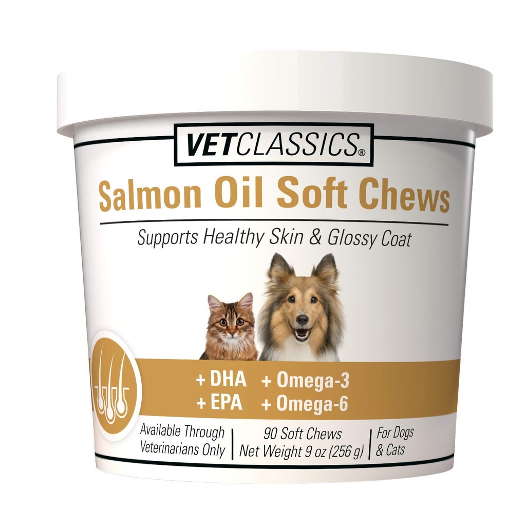 Vet Classics Zalmolie Huisdier Supplement voor een gezonde huid, Glossy Coats 