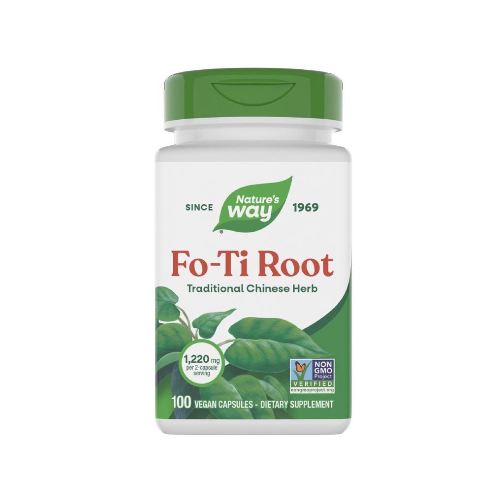 Nature's Way Fo-Ti Root, traditionele Chinese kruiden, 1,220 mg per portie, 100 Vegan Capsules