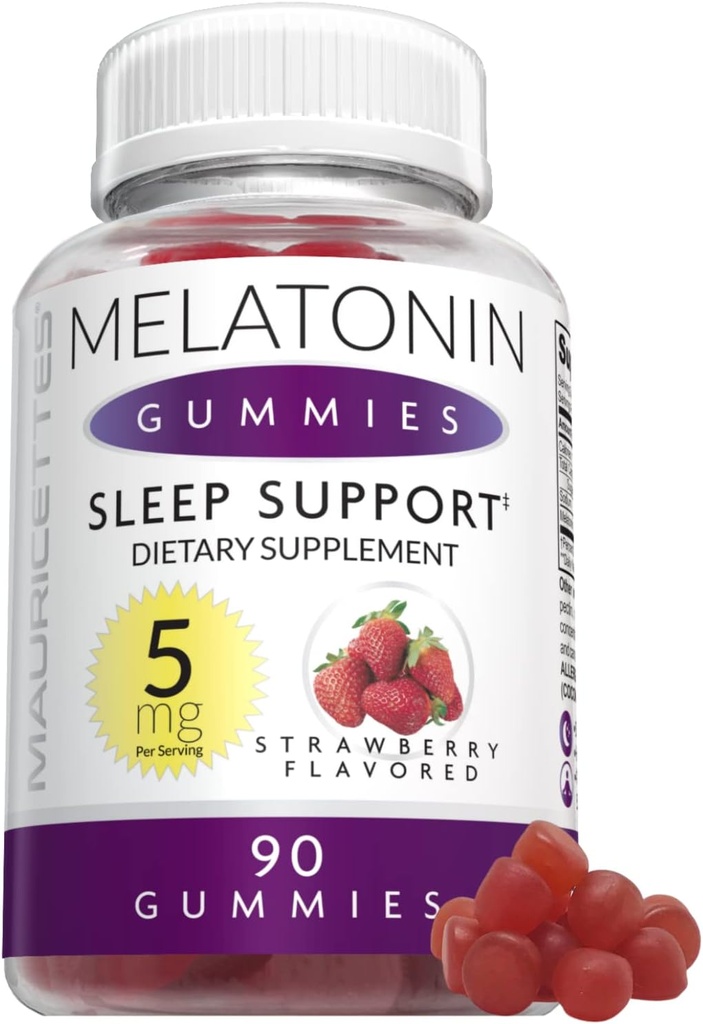 Melatonine Gummies voor kinderen en volwassenen - 5mg slaaphulp voor betere slaapkwaliteit, geweldig proeven, ideaal voor kinderen, tieners en volwassenen 90 5 mg Gummy's