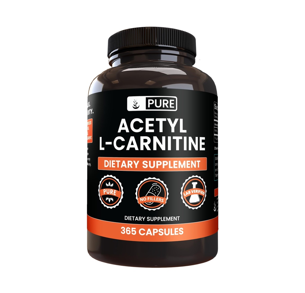 Pure originele ingrediënten Acetyl L-Carnitine (365 capsules) Geen Magnesium of Rijst Fillers, altijd zuiver, Lab geverifieerd