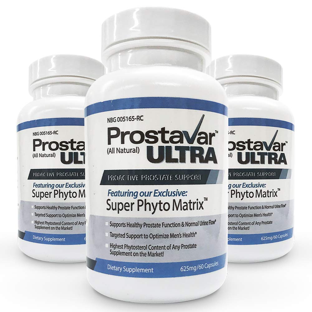 3 fles nieuwe verbetering van de maker van Originele Prostavar Ultra Prostaat Ondersteuning 600mg 90% Beta-Sitosterol & 320mg Saw Palmetto + Grape Seed Extract