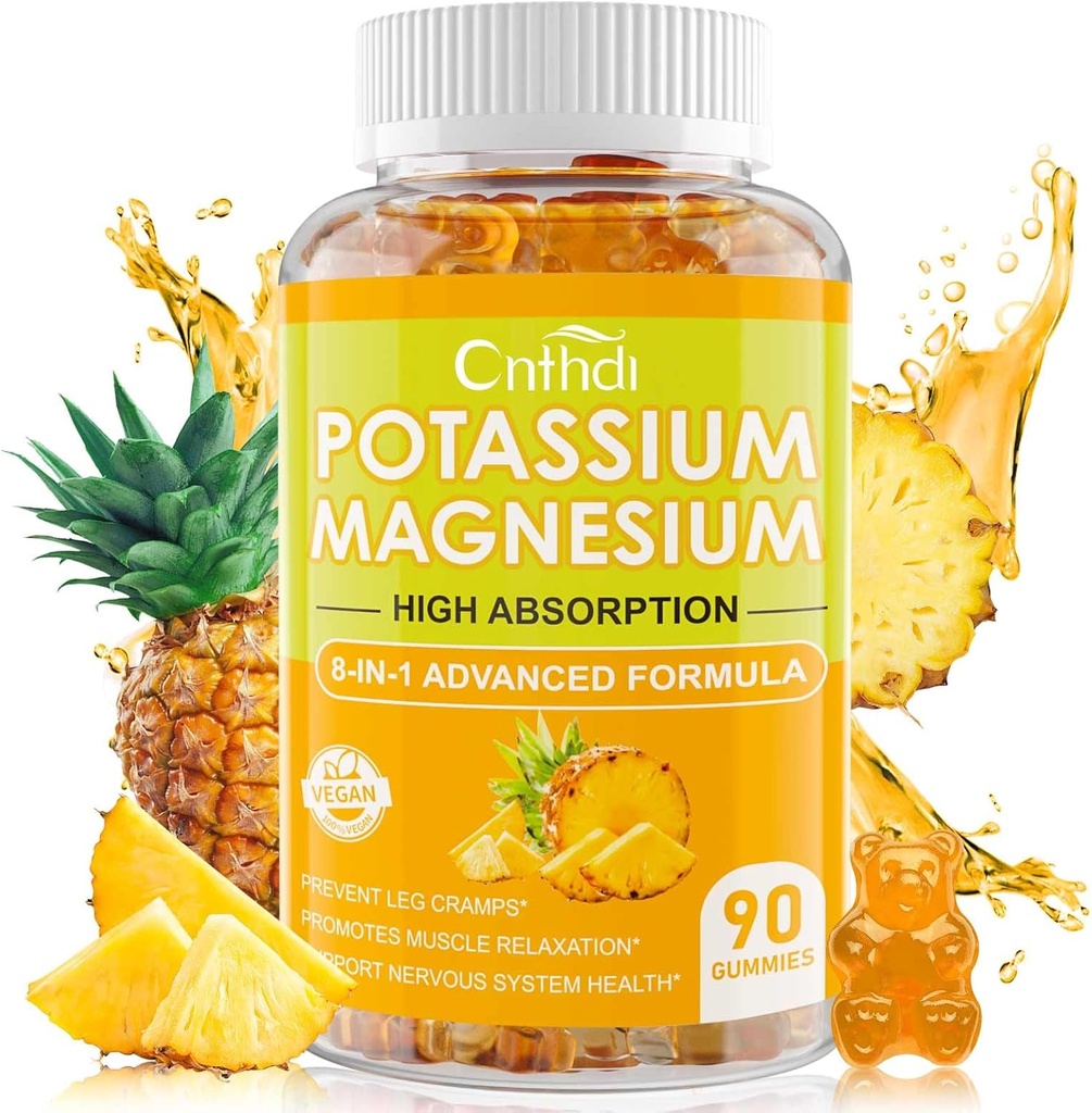 Magnésium Glycinate Gommies 500mg de relaxation Calme Magnésium Gommies de sucre sans sucre sans OGM sans gluten avec végane pour adultes et enfants