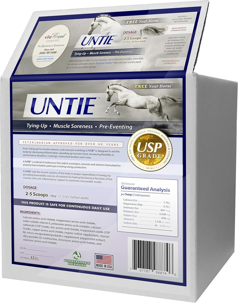 voor paarden - Ontvlambare, spier- en gewrichtsondersteuning - 100% absorbeerbaar (12 lbs.)
