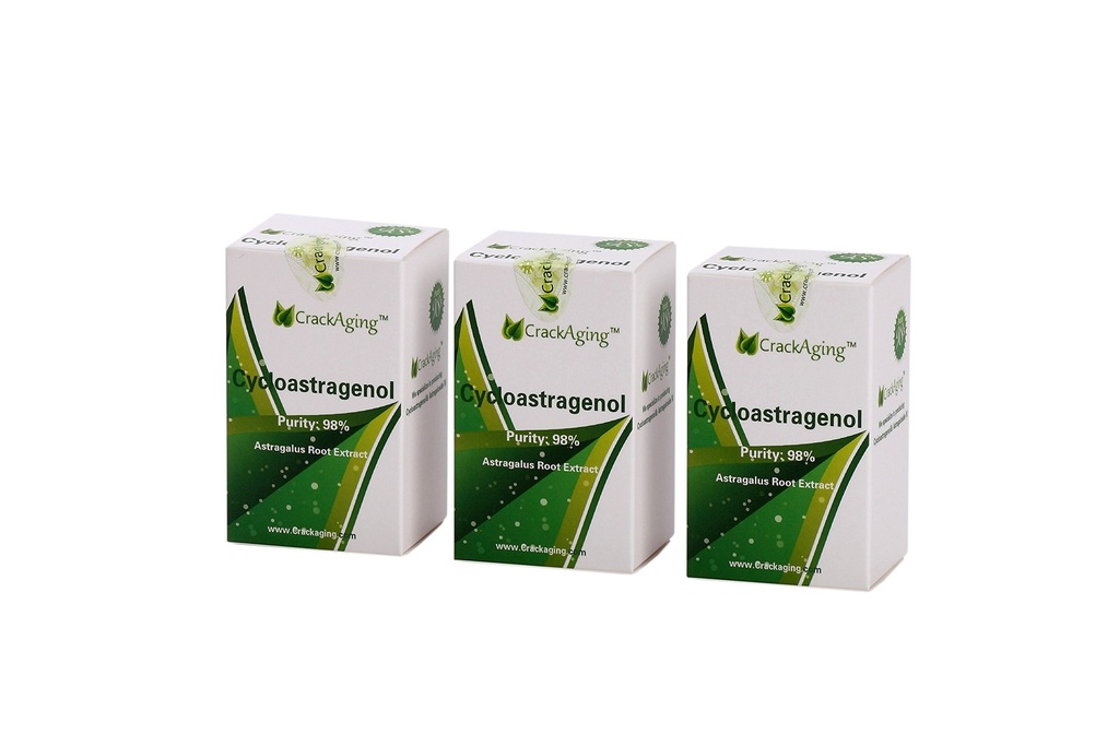 Crackaging Super-Absorption Cycloastragenol 98% 5mg 360 Capsules in 3 Bottles Anti-Aging & Telomerase Activation Long-Term Health Supplements