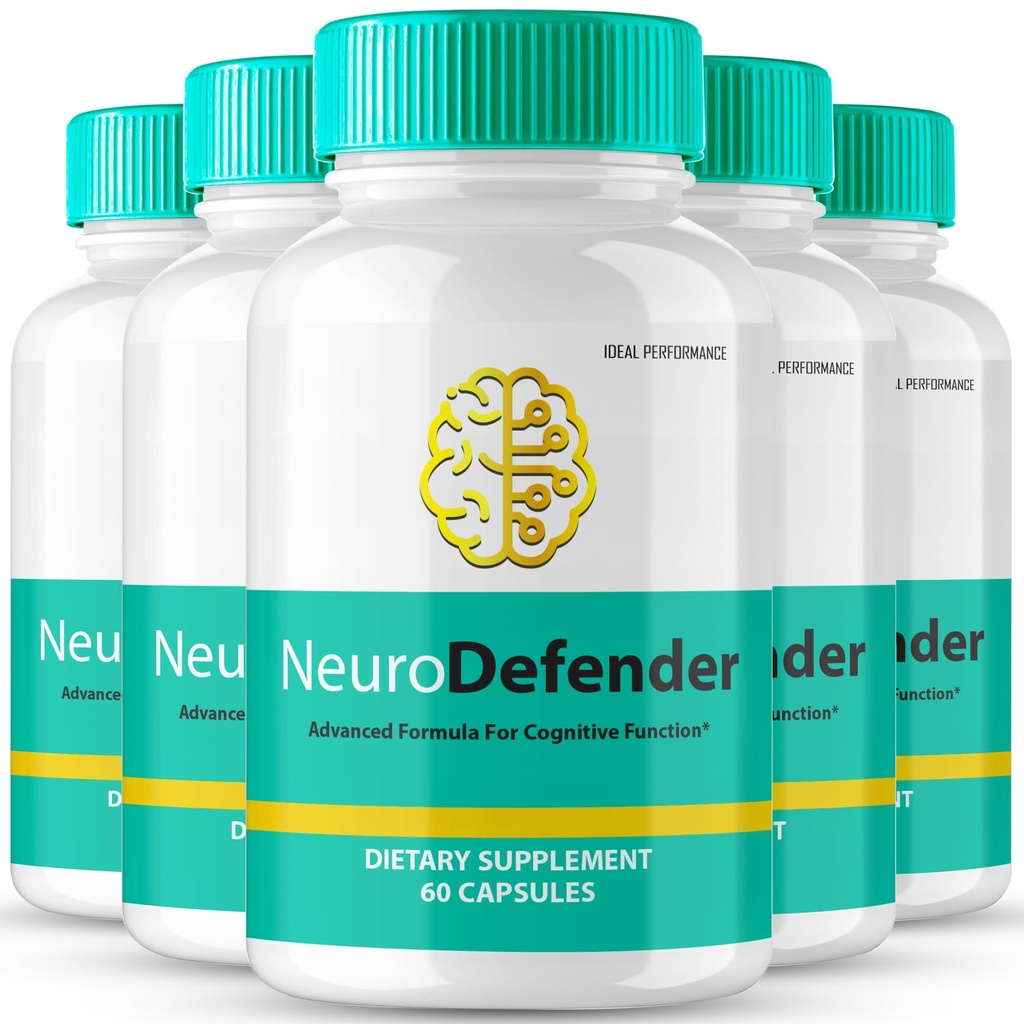 Neuro Defender Brain Supplements for Memory and Focus Capsules NeuroDefender Advanced Formula Brain Health Support Pills, Extra Strength Nootropics Neuro Defender All Natural Reviews (5 Pack)