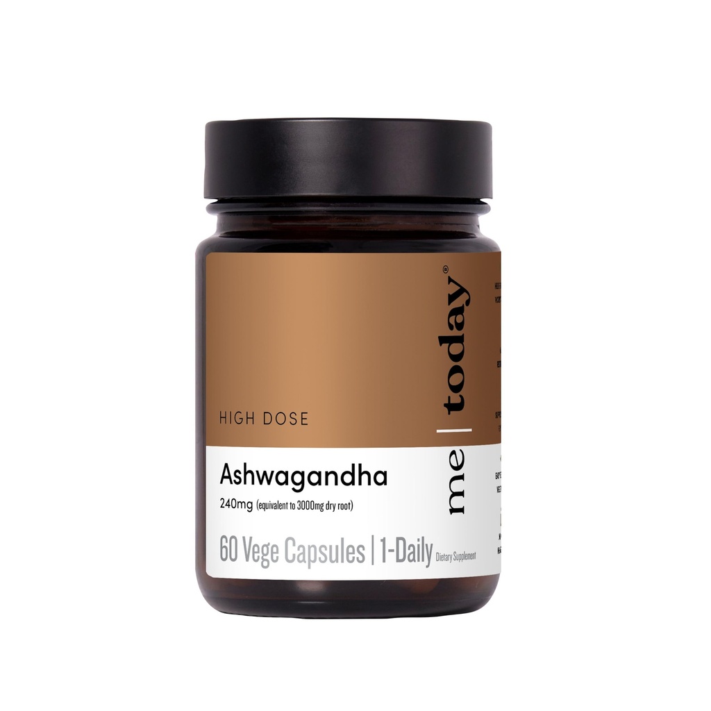me today Ashwagandha Supplement Capsules 3000 mg -High Strength Adaptogen Supplement for Stress Relief, Mental Clarity & Focus Vegan, Natural Daily Wellness Formula,60 Servings.