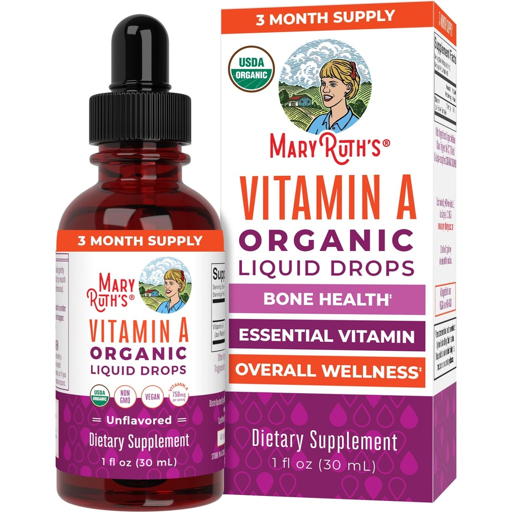 MaryRuth Organics USDA Biologische Vitamine A Liquid Drops 