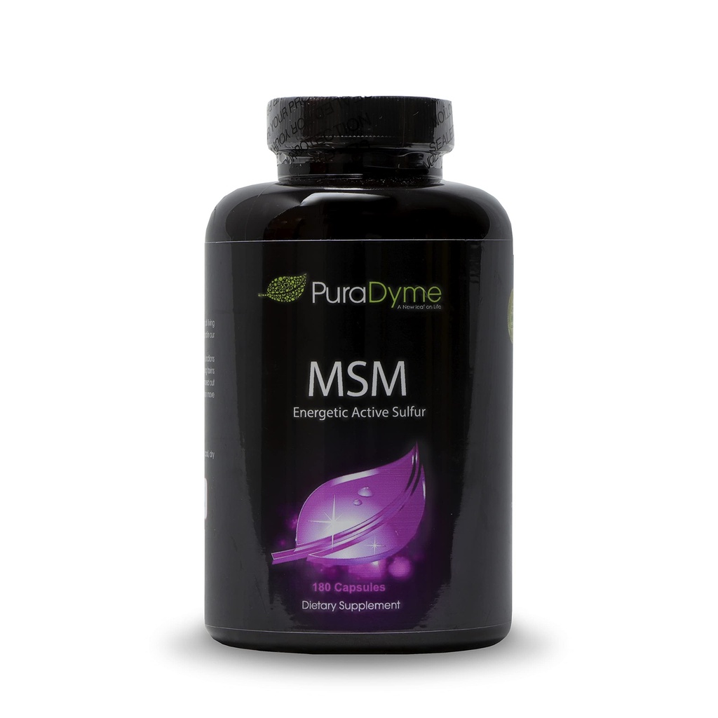 PuraDyme MSM met Cofactor Whole Food Blend 180 Vegan Capsules