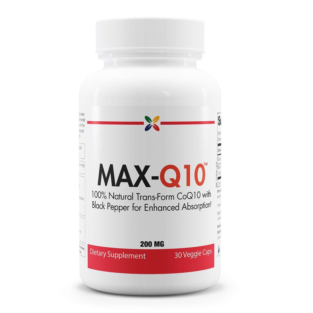 Stop nu met verouderen MAX-Q10 RvE-enzym Geformuleerd met Kaneka Q10 en verbeterde BioPerine Black Pepper Extract voor hoge absorptie, hartgezondheid, energieproductie 200 mg capsules