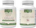 Lignans for Life Care Set Bundle - Natuurlijke Multivitamine HMR Lignans voor Honden 20mg, 90 Capsules en Melatonine voor Middelgrote Ras Honden 6mg, 120 Capsules, Vitaminen voor Algemene Gezondheid
