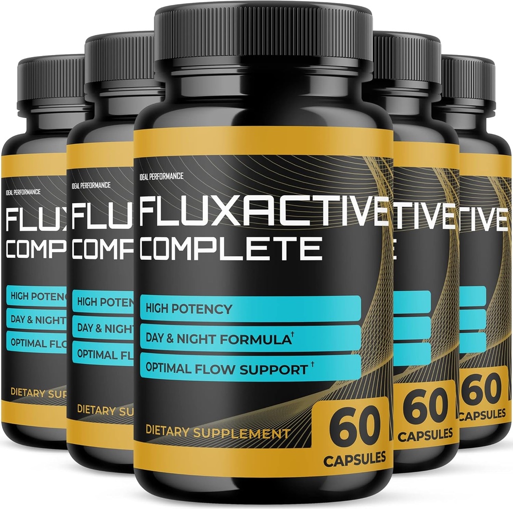 (5 Packs) Forfait Complet Fluxactif Fluxactif Complet pour la santé Prostate Fluxactive Pills Flux actif Complet (300 Capsules)