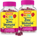 WellYeah Zink voor kinderen 25mg Gummies - Immuunsysteem en antioxidant ondersteuning - Huidgezondheid, Maximale sterkte Kinderen Zink Supplement Immuun Booster Gummy - GGO-vrij, Vegan - 60 Gummies (2)