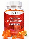 Calcium D-Glucarate Gummies 1000mg - CDG Cleanse Supplement voor mannen en vrouwen, Hormone Metabolisme Balance & Menopauze Ondersteuningen, Niet-GMO, Veganistisch, Glutenvrij, Sojavrije Supplementen, 60 Gummy Kauwtabletten