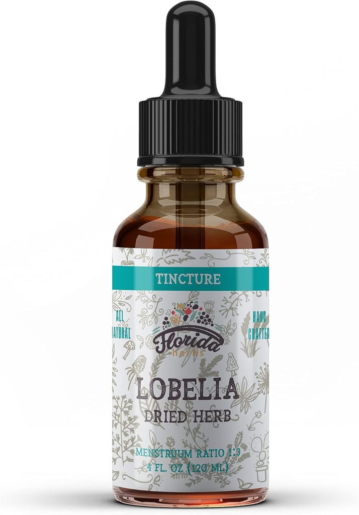 Teinture de lobelia, extrait de lobelia organique, gouttes de lobelia (Lobelia Inflata) Herbe séchée