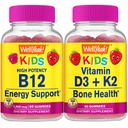 WellYeah Vitamine B12 Kids + Vitamine D3+K2 Kids, Gummies Bundle - Grote Proeverij, Vitamine Supplement, Glutenvrij, GGO-vrij, Kauwgom