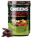 Nutrologie Groenen en vruchten Poeder-natuurlijk van oorsprong Fruit, Groenten, Beetpoeder & Mushroom Blend, Probiotica, Digestieve Enzymen, Vezel, Antioxidanten, Immune Support, Glutenvrij - Chocolade