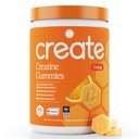 Creëer Creatine Monohydraat Gummy's voor mannen en vrouwen, Boost Focus, Kracht en Endurance, Anti-Melt Formula, Veganistisch, Glutenvrij, Non-GMO, 1,5 g Creatine per Gummy (Orange, 90 ct)