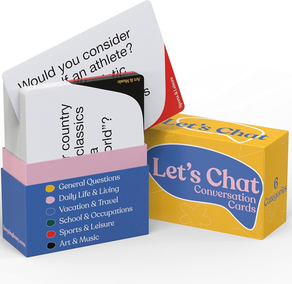 Houden druk Let's Chat gesprekskaarten 