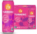 ZYN Kurkuma Wellness Drink 6 (Pack), Gemengde Berry Flavored Kurkuma Curcumin Drink met zwarte peper, Geen toegevoegde suiker, Low Carb & Low Calorie Drink, Clean Alternatief