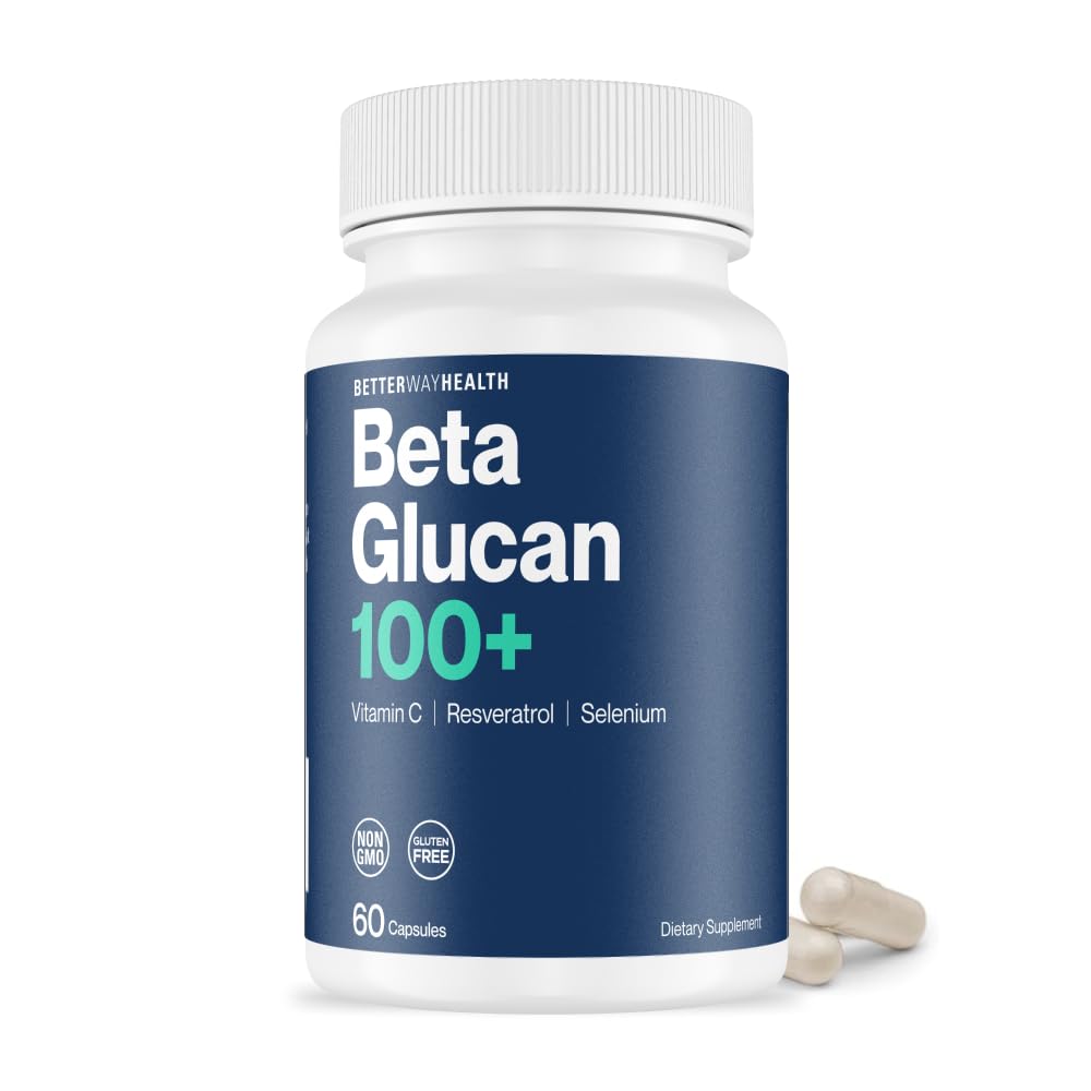 Better Way Santé Préparation immunitaire avancée – 1,3/1,6 Beta Glucan avec vitamine C, sélénium et resvératrol – Supplément de soutien immunitaire pour les cellules NK et la phagocytose – 60 capsules