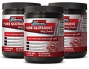 Hersenen en geheugen Booster - Pure GLUTAMINE Poeder 4.500MG - Immune Support, glutamine Poeder Supplement, Energy Booster Supplementen, l glutamine pre Workout, l glutamine Post Workout 3 Fles (900g)