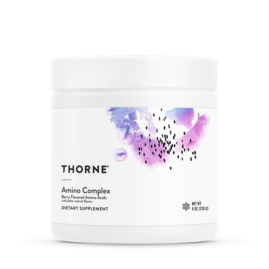 THORNE - Aminocomplex - klinisch gevalideerd EAA en BCAA poeder voor pre- of postworkout - bevordert spiermassa en oefening herstel* - NSF gecertificeerd voor sport - 30 porties - 8,0 Oz - Berry