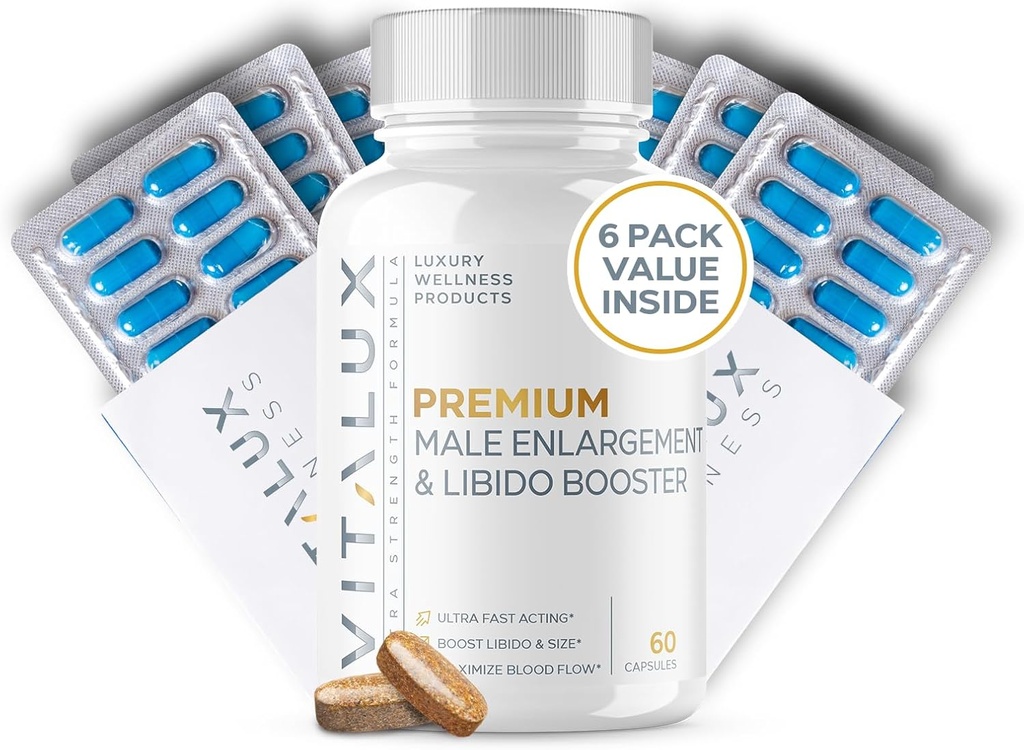 VITALUX #1 Gedoseerde Premium Erectie Ondersteuning & Libido Booster 