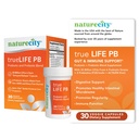 NatureCity True-Life-PB Shelf Stable Blend Prebiotica en Probiotica voor vrouwen en mannen - Digestieve Gut Health Supplementen voor vrouwen en mannen - Dairy Free - (30 Veggie Capsules)
