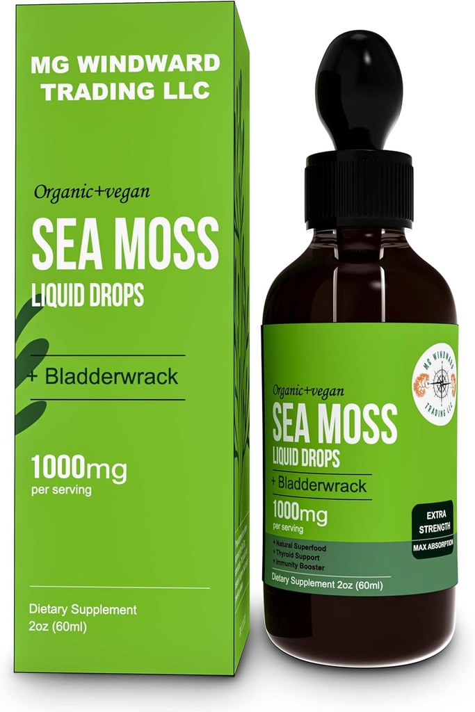 Biologische Sea Moss Liquid Drops  1 fles