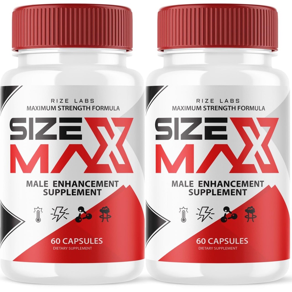rize labs grootte Max pillen voor mannen, Maat Max Natuurlijke en effectieve capsules, Maat Max Ondersteunt het lichaam om langer en beter uit te voeren, Maat Max Supplement beoordelingen (120 capsules) (Pack of 2)