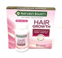 Supplément de croissance des cheveux de la nature, 1 par jour, cliniquement montré pour soutenir les cheveux épais, plus pleins, avec Biotin, Silicon & Arginine, 90 Capsules