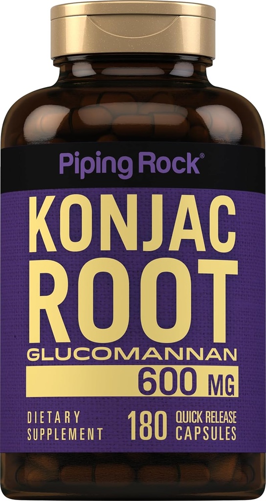Piping Rock Glucomannan Capsules 600mg 