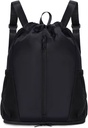 sportsnew Drawstring rugzak Sport fitnessruimte tas met schoenen Compartiment, String rugzak Cinch voor vrouwen Mannen, Water-resistant koord tas voor training reizen, lichtgewicht, zwart, Patent in afwachting