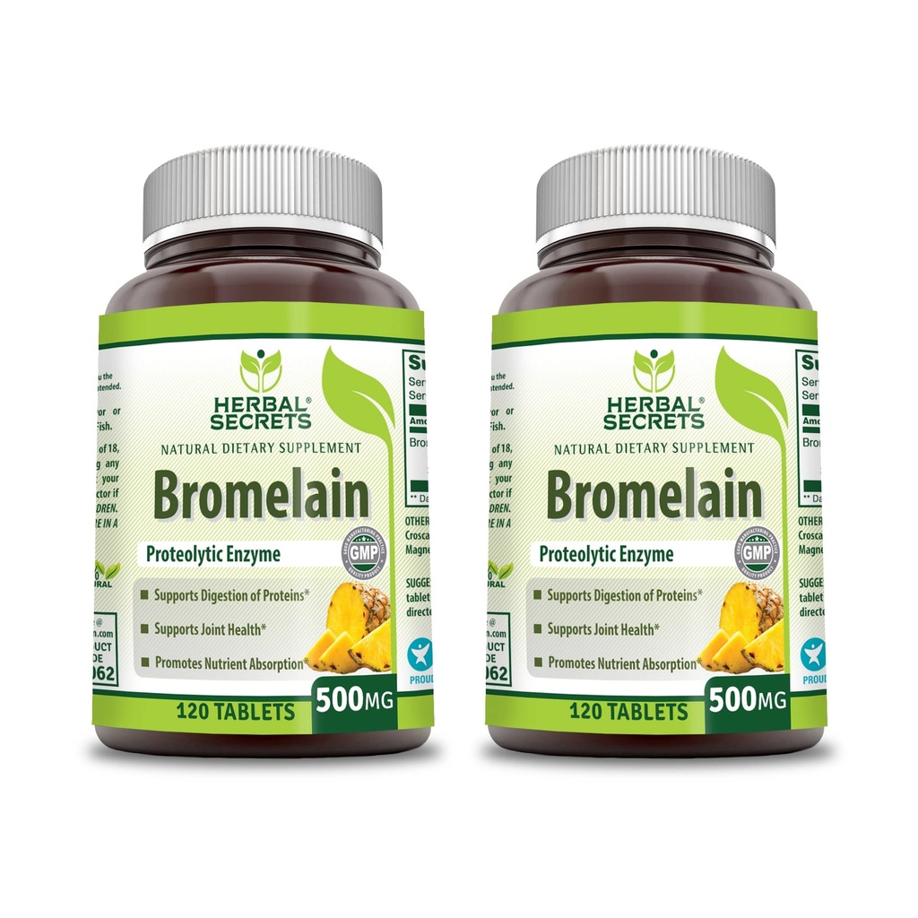 Kruidengeheimen Bromelain 500 Mg 120 tabletten Supplement 